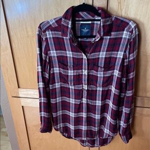 American Eagle plaid pullover shirt -SM